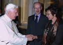 Josef und Petra Mittlb�ck-Jungwirth beim Papst